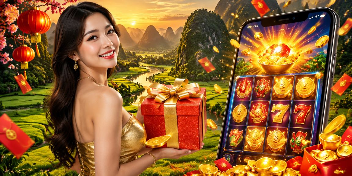Người chơi tại Ninh Bình trải nghiệm slot game Jackpot dưới ánh đèn lồng